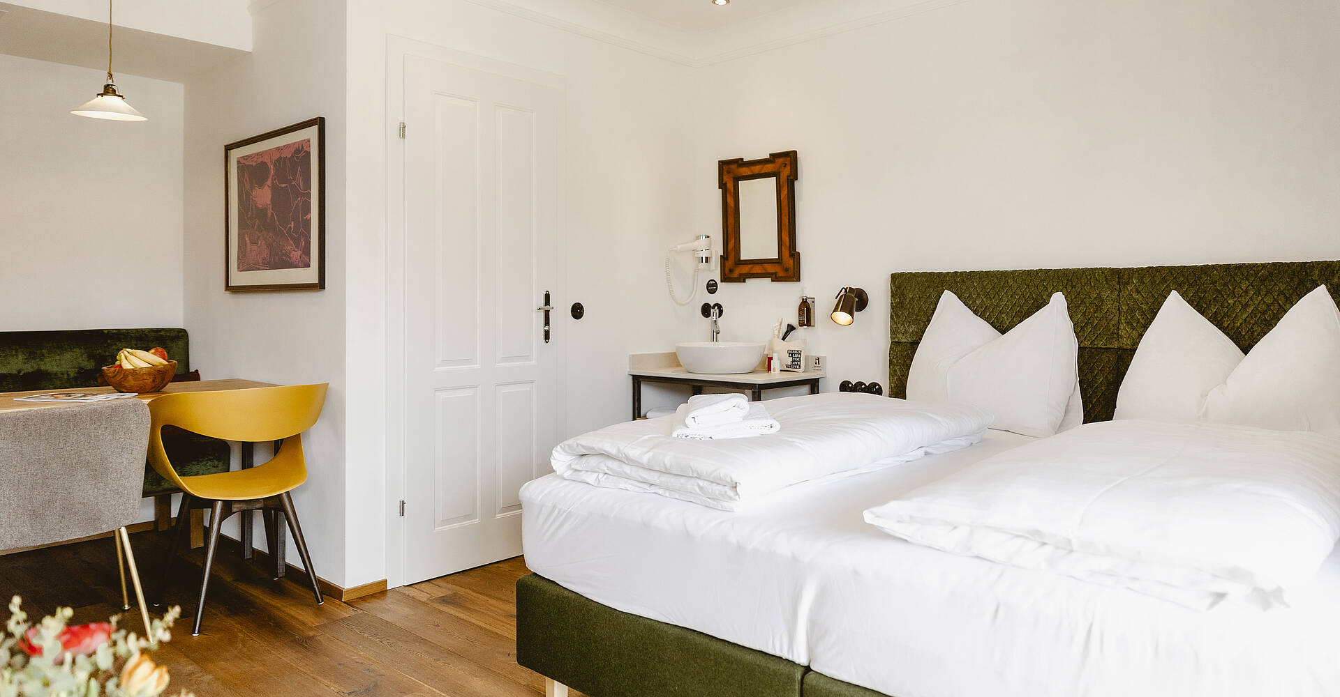 Modernes Doppelzimmer im Hotel am Wolfgangsee