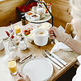 Frühstück vom Frühstücksbuffet im Hotel am Wolfgangsee